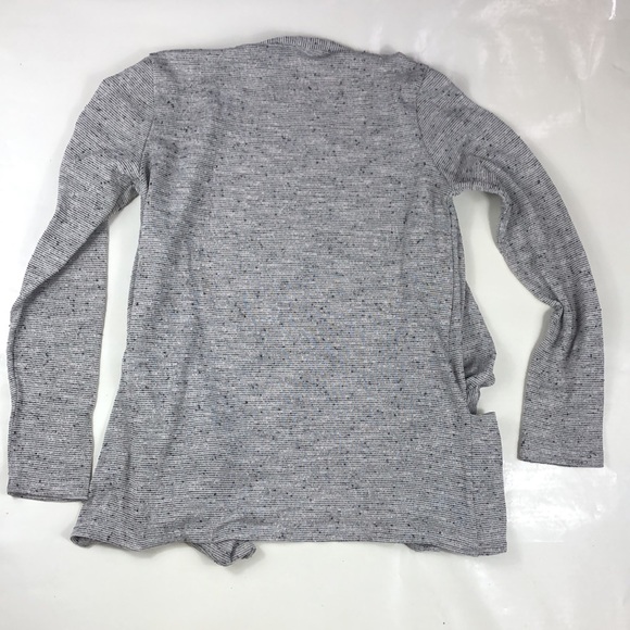 Sparkle & Fade Gray Black Speckled 2 Pocket Cardigan Size Large - Picture 2 of 10